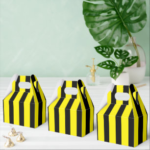 Ballotins Classique boîte à cadeaux à rayures jaunes et noir