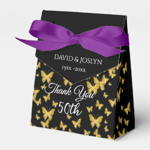 Ballotins Classy Black & Gold Chic 50e anniversaire de Maria