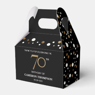 Ballotins Classy Confetti Gold Black 70e anniversaire