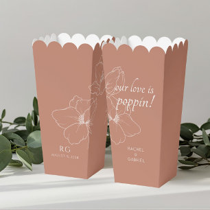 Ballotins Clay Chic Floral Couple Popcorn Ballotin
