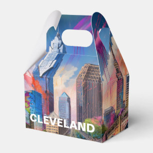 Ballotins Cleveland Skyline Art Abstrait