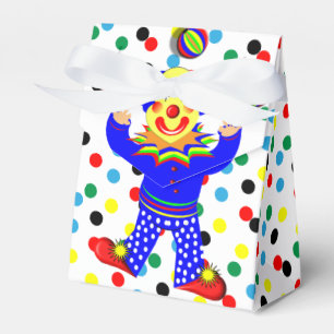 Ballotins Clown de cirque en jonglage mignon sur Polka Dot