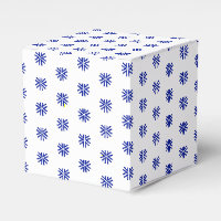 Cobalt Bleu étoile blanche flocon de neige motif c