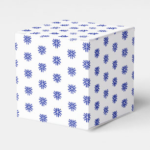 Ballotins Cobalt Bleu étoile blanche flocon de neige motif c
