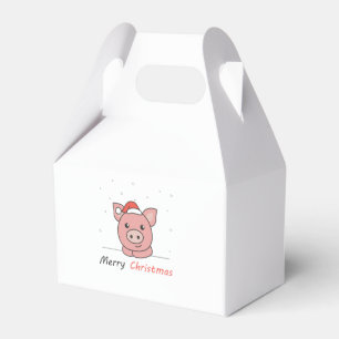Ballotins Cochon Noël Neige Animaux d'hiver Cochons