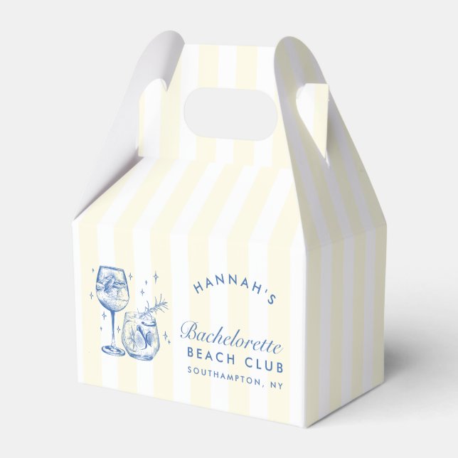 Ballotins Cocktail Retro Moderne Bachelorette Bleu (Verso)