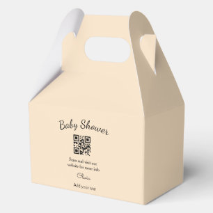 Ballotins Code QR simple pour baby shower avec nom et texte