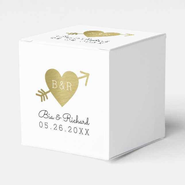 Ballotins coeur d'amour faux or (Verso)