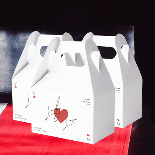 Ballotins Cœur de Carte à Jouer Casino Nevada Vegas Mariage