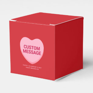 Ballotins Coeur de conversation de message personnalisé roug
