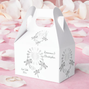 Ballotins Coeur des boîtes de faveurs mariage Argent libellu
