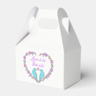 Ballotins Cœur Floral Turquoise Lovebirds Amour Violet
