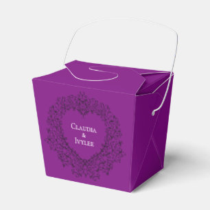 Ballotins Coeur Mariage gothique violet et noir