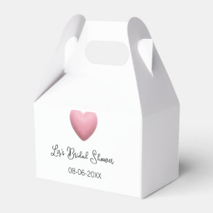 Ballotins Cœur rose pastel rétro date de baby shower bohème