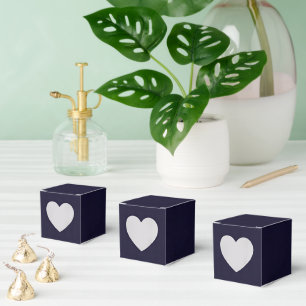 Ballotins Cœur Simple Attrayant Bleu Marine Personnalisable