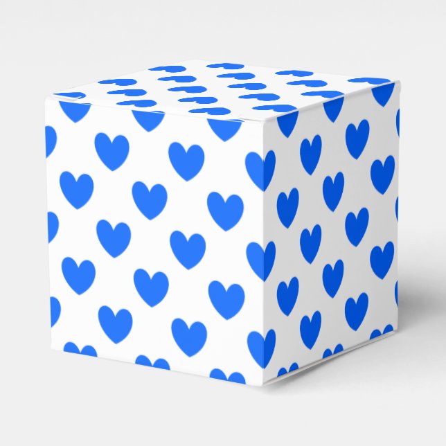 Ballotins Coeurs polka bleu sur blanc (Verso)