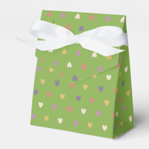 Ballotins Coeurs Polka sur vert vert