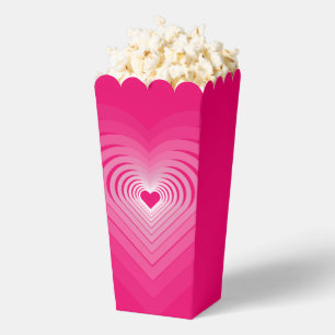 Ballotins Coeurs roses Boîte à pop-corn