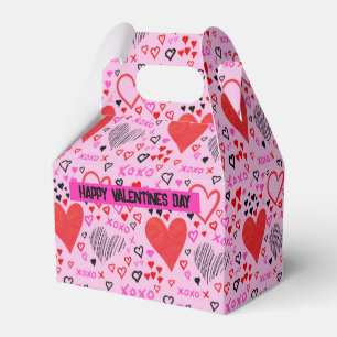 Ballotins Coeurs, XOXO Motif rose Plaques Ballotin