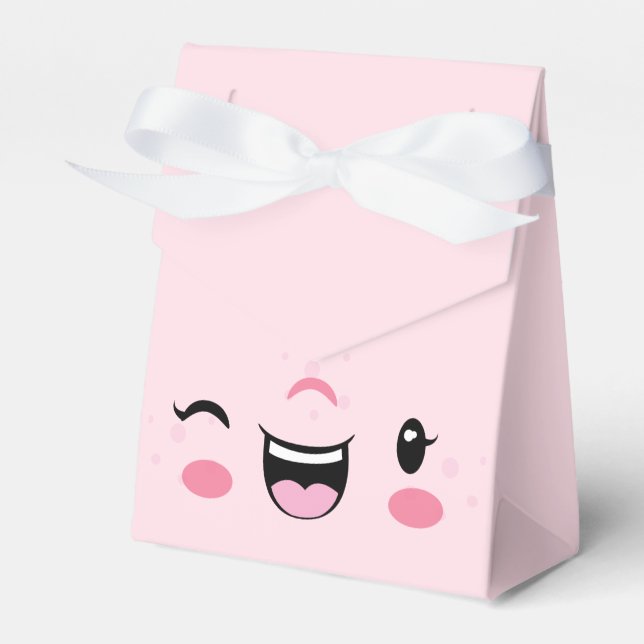 Ballotins Coffret Cadeau rose Kawaii Face Winking (Verso)