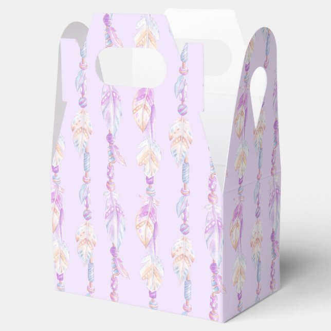 Ballotins Coffret de motif violet de perles indigènes tribal (Ouvert)