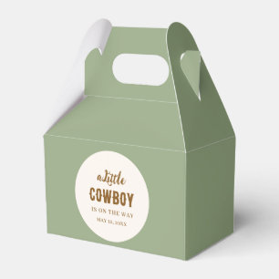 Ballotins Coffret Western Cowboy Favor de 10 - Vert Sauge