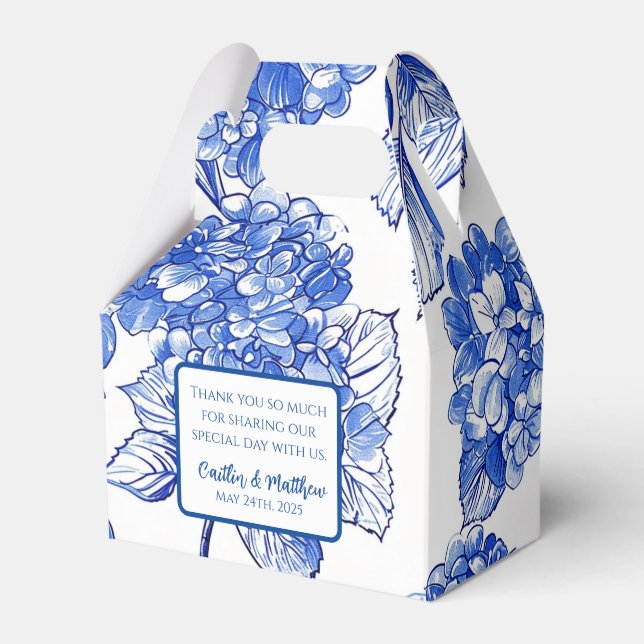 Ballotins Collection Blue Hydrangeas Ballotin personnalisé (Verso)