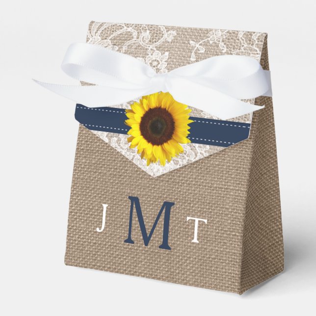 Ballotins Collection de Mariages de tournesol rustique - Mar (Verso)