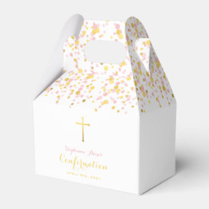 Ballotins Confirmation Ballotin Confetti rose et or