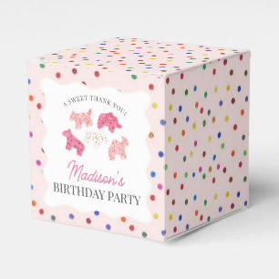 Ballotins Cookies animaux givrés rose Anniversaire