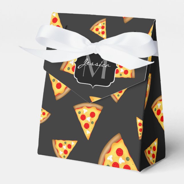 Ballotins Cool et amusante pizza tranches motif Monogram (Verso)