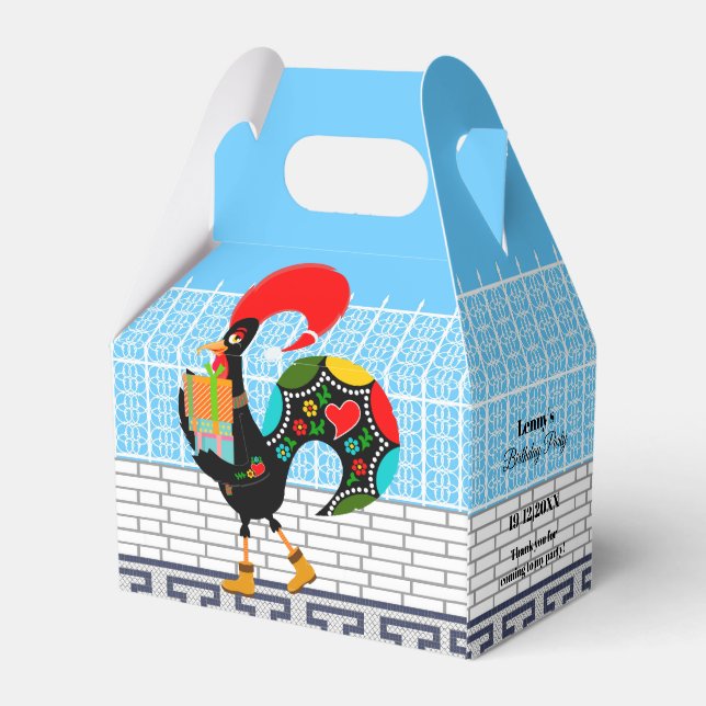 Ballotins Coq portugais avec cadeaux d'anniversaire (Arrière)