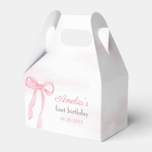 Ballotins Coquette Aquarelle rose mignonne Bow Anniversaire
