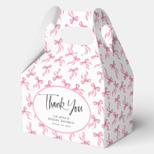 Ballotins Coquette Bow rose Fête des mariées personnalisée