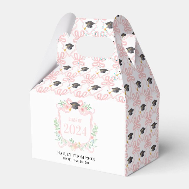 Ballotins Coquette rose Bow | Cimier de l'année de diplôme (Verso)