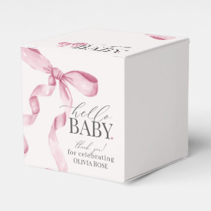 Ballotins Coquette Rose Bow Girl Baby shower cadeau