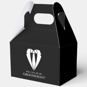 Ballotins Costume Mariage noir et Cravate Groomsman Proposit