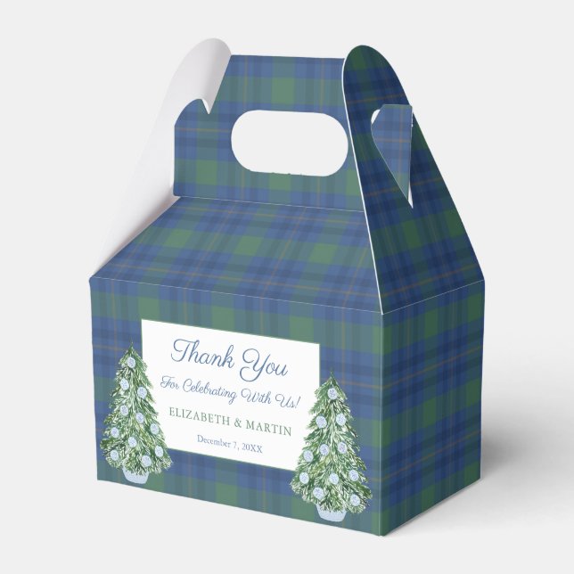Ballotins Cosy écossais Tartan Plaid Christmas Tree Mariage (Verso)