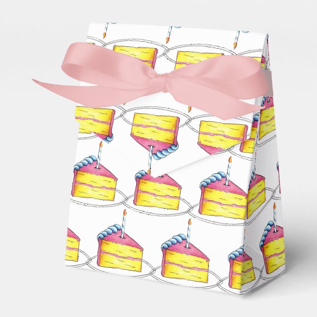Ballotins Couche rose jaune Joyeux gâteau d'anniversaire cha (Verso)
