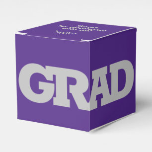 Ballotins Couleurs de l'école gris et violet fête de graduat
