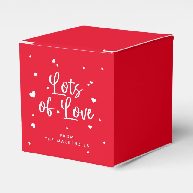 Ballotins Couleurs personnalisées Beaucoup d'amour + Cœurs (Verso)