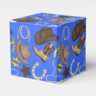 Ballotins Country Western Cowboy motif boîte cadeau