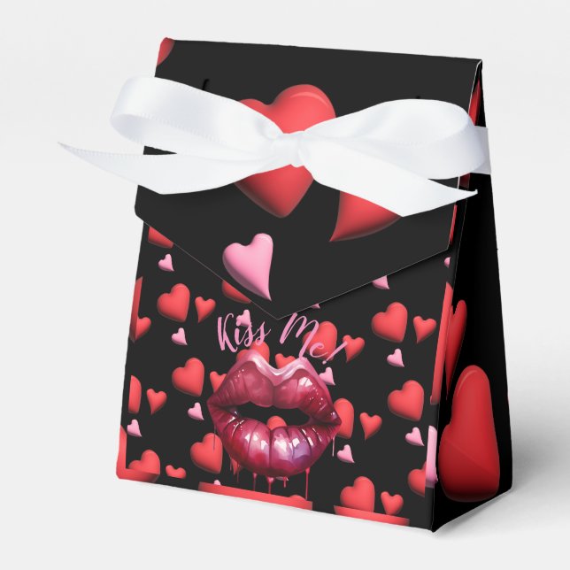 Ballotins Couper les lèvres roses humides avec le texte "Kis (Verso)