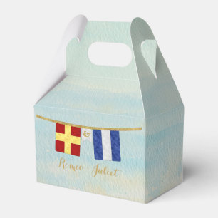 Ballotins Couples Monogramme Signal Maritime Drapeaux Aquare