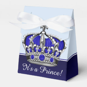 Ballotins Couronne argentée bleue Prince garçon Baby Shower