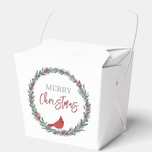 Ballotins Couronne de baies rouges et cardinal rouge de Noël