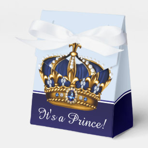 Ballotins Couronne Prince Bleu Or Fête Prénatale Bébé Garçon