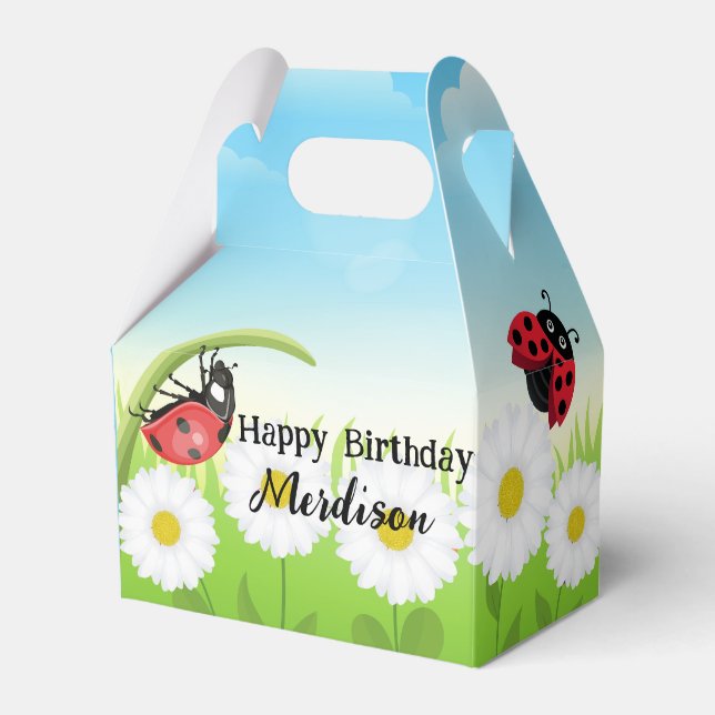 Ballotins Coute Polka point Ladybug Daisy Flower fête d'anni (Verso)