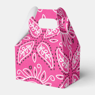 Ballotins Cowgirl pink bandana motif boîte de faveur