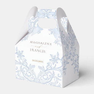 Ballotins crête de bleu d'aquarelle mariage